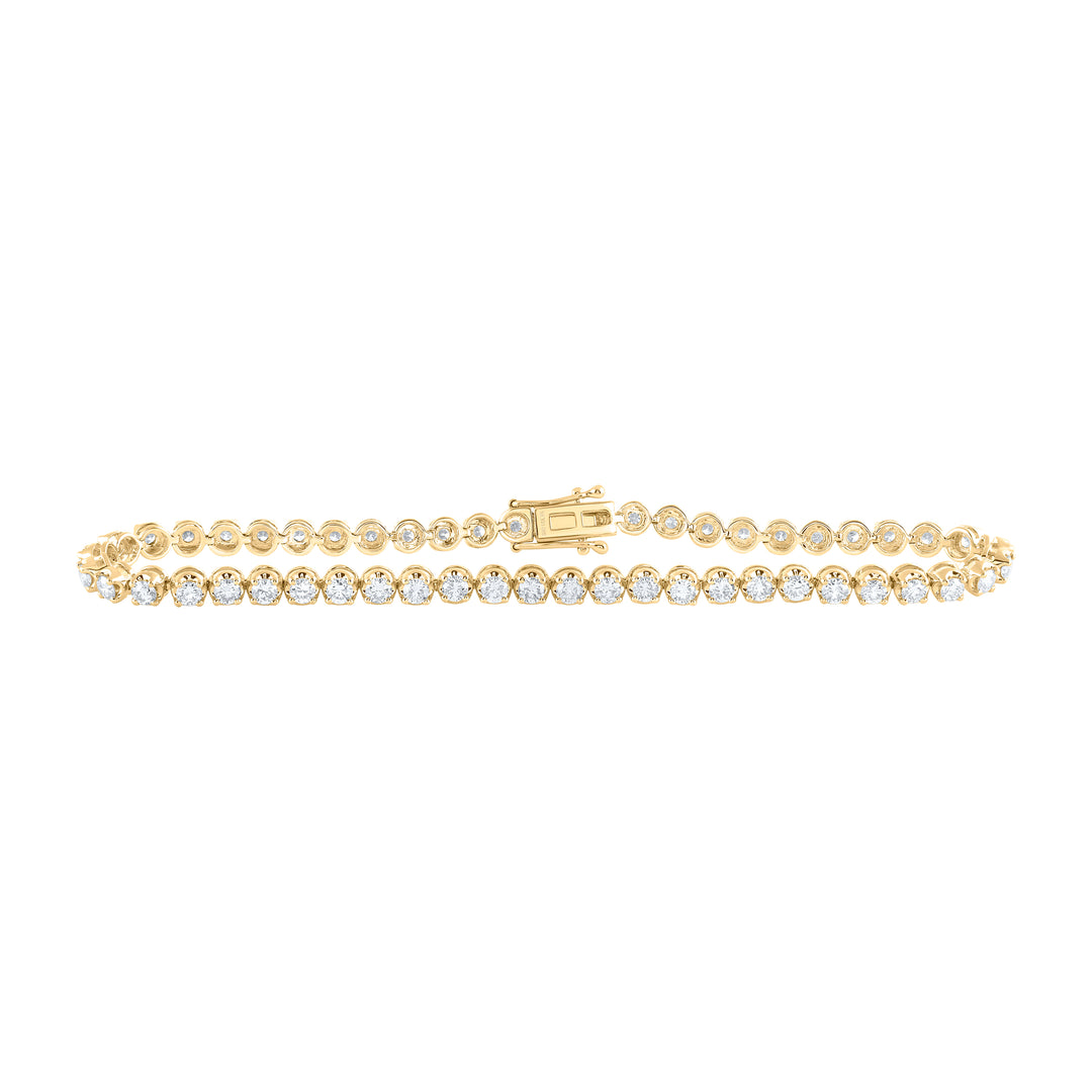 14kt Yellow Gold Diamond Tennis Bracelet 4-1/2 ctw