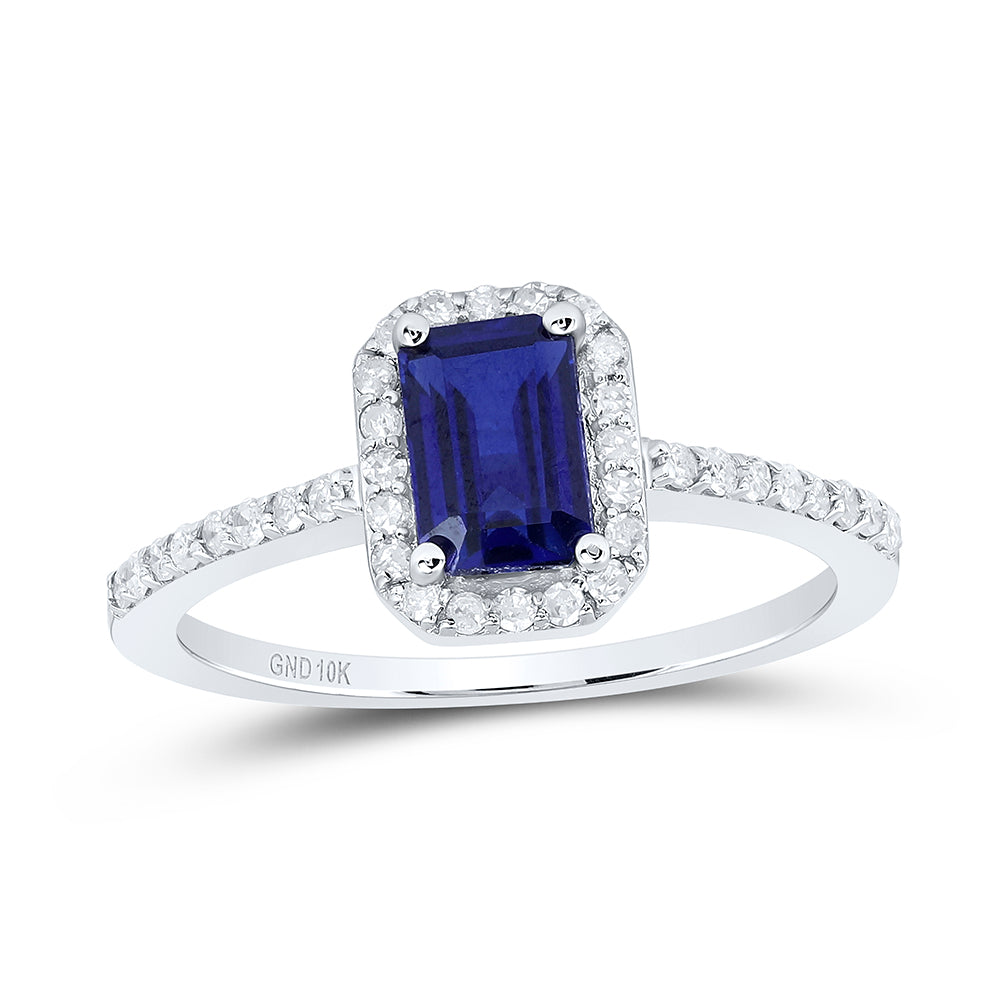 1/4CTW-DIA P1 6.70 X 4.50 MM-EM-BS SYNTHETIC RING