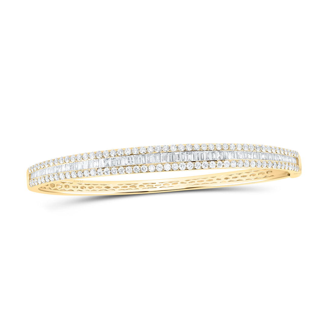 14kt Yellow Gold F-H Diamond Bangle 2-5/8 ctw