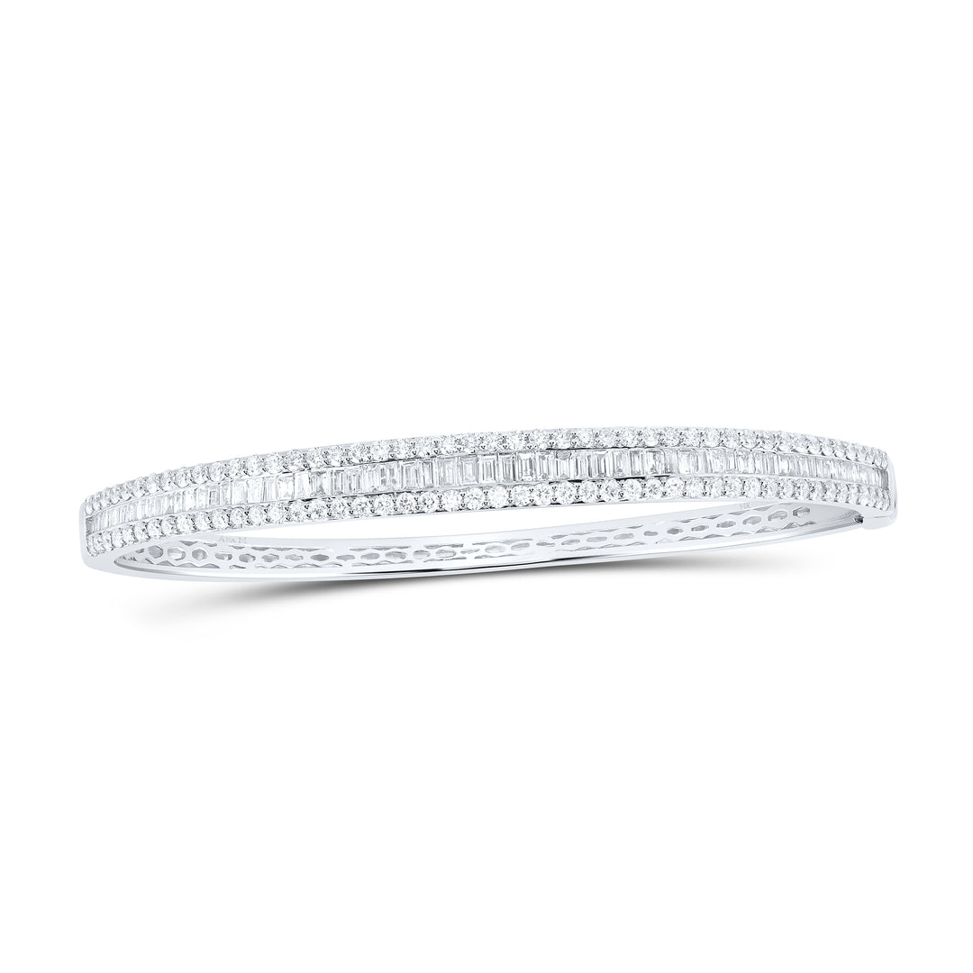 14kt White Gold F-H Diamond Bangle 2-5/8 ctw