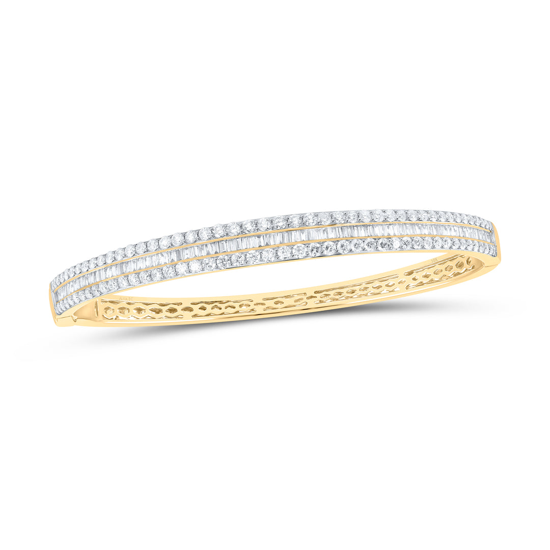 14kt Yellow Gold F-H Diamond Bangle 2-5/8 ctw