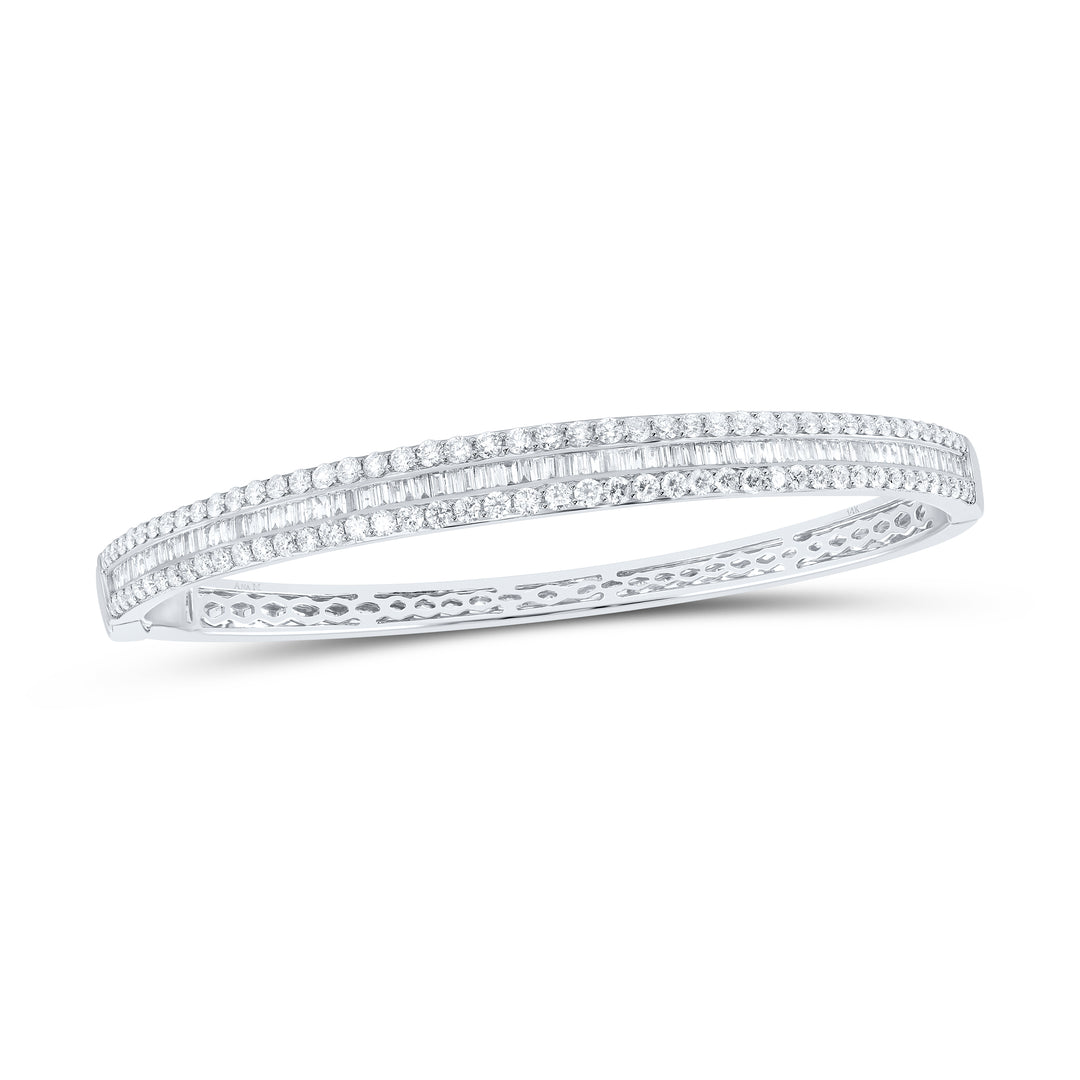 14kt White Gold F-H Diamond Bangle 2-5/8 ctw