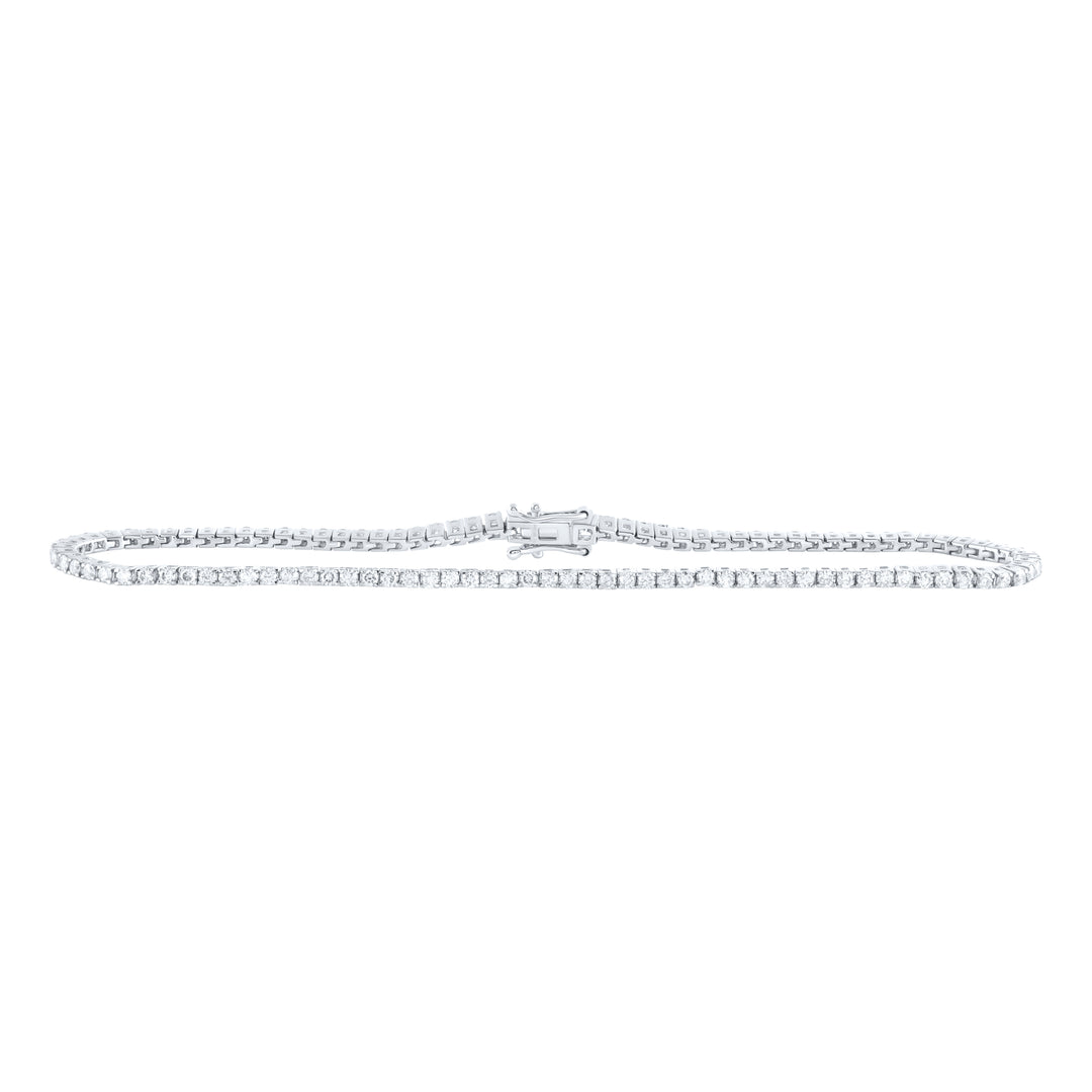 10kt White Gold Diamond Tennis Bracelet 1-1/2 ctw