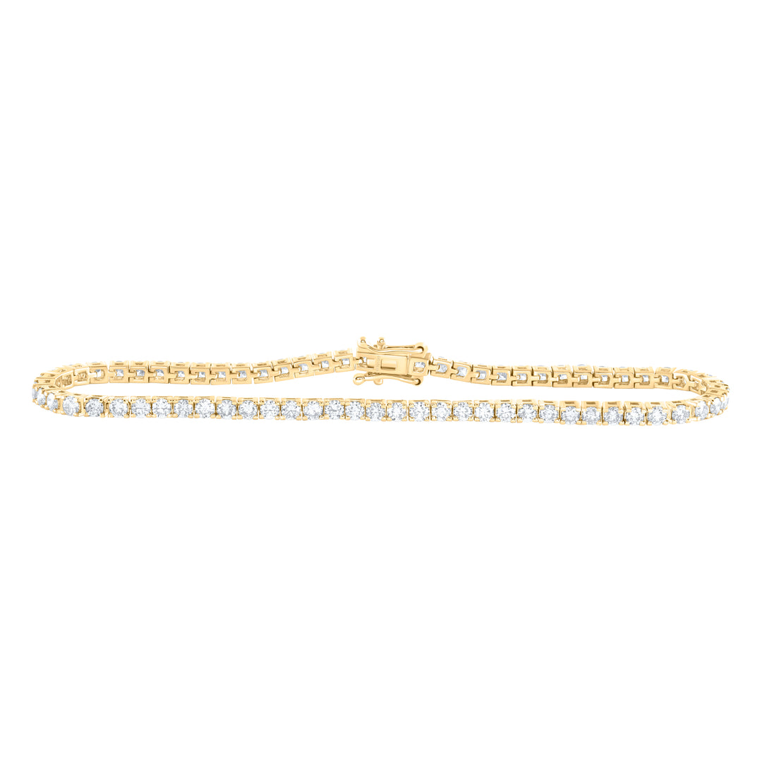 14kt Yellow Gold Diamond Tennis Bracelet 3 ctw
