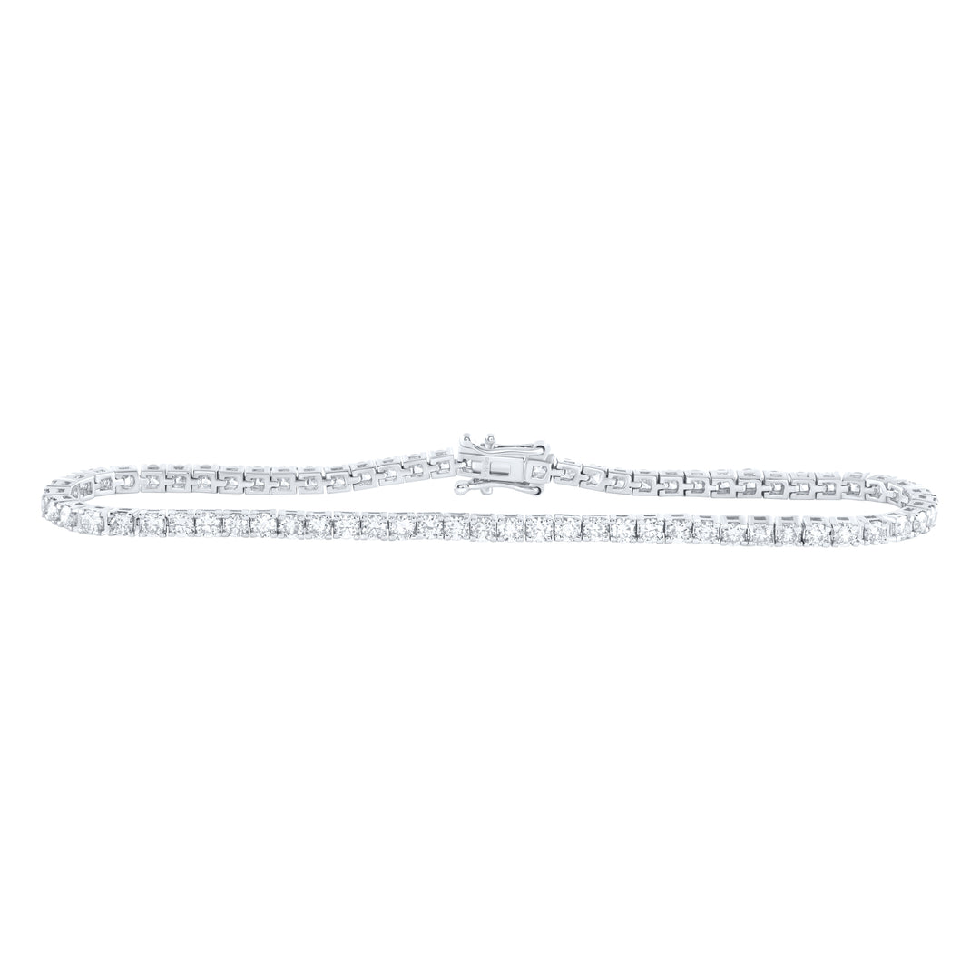 14kt White Gold Diamond Tennis Bracelet 3 ctw