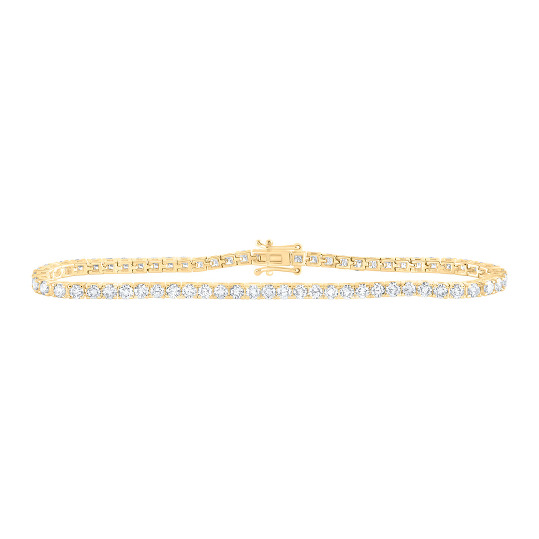 14kt Yellow Gold Diamond Tennis Bracelet 4 ctw