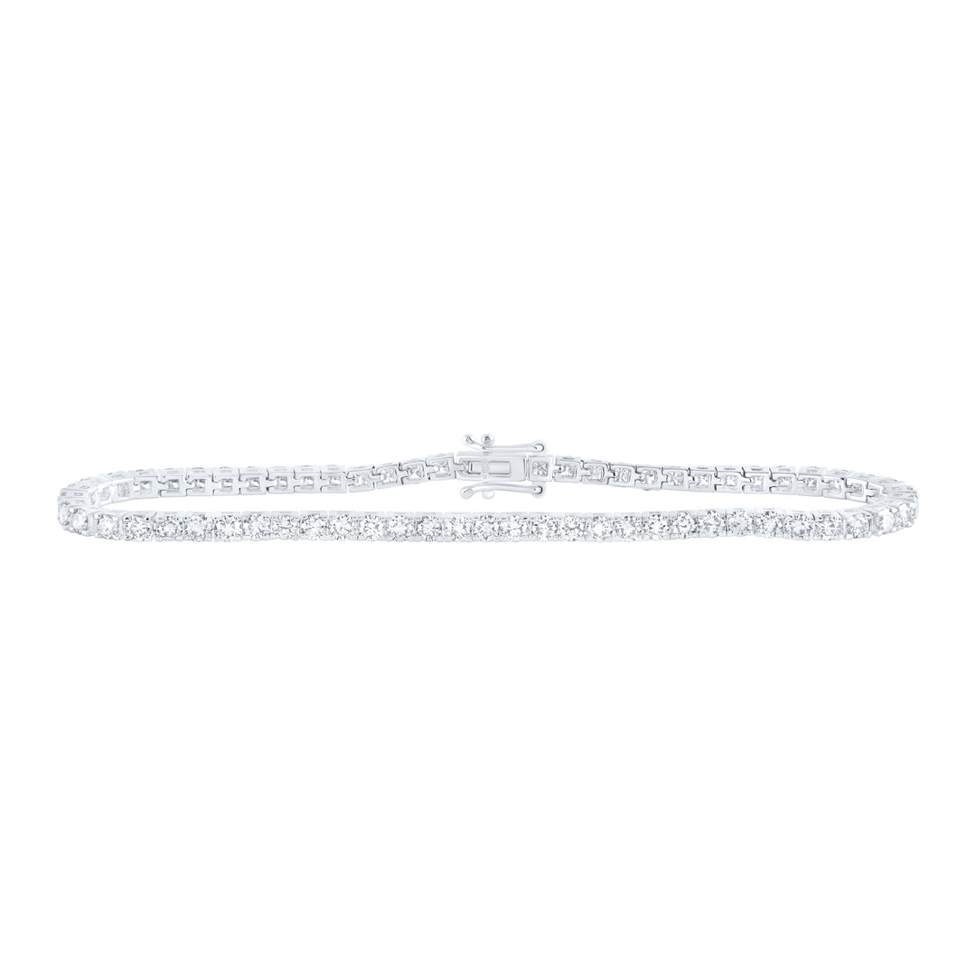 14kt White Gold Diamond Tennis Bracelet 4 ctw