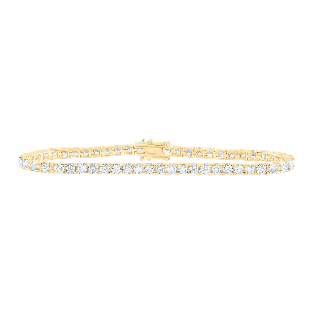14kt Yellow Gold Diamond Tennis Bracelet 6 ctw