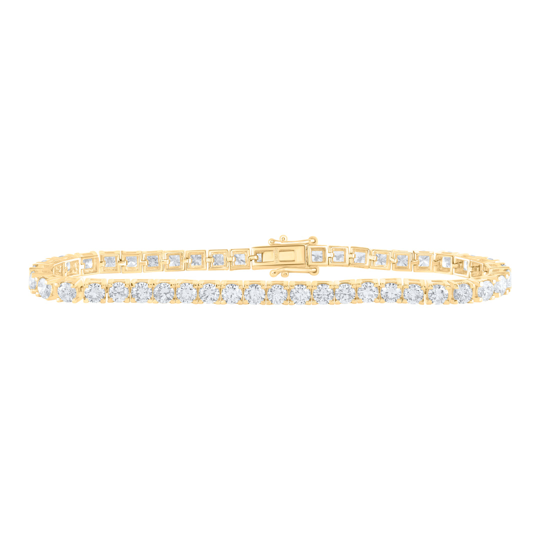 14kt Yellow Gold Diamond Tennis Bracelet 8 ctw