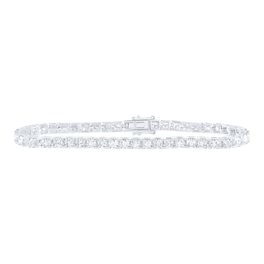 14kt White Gold Diamond Tennis Bracelet 8 ctw