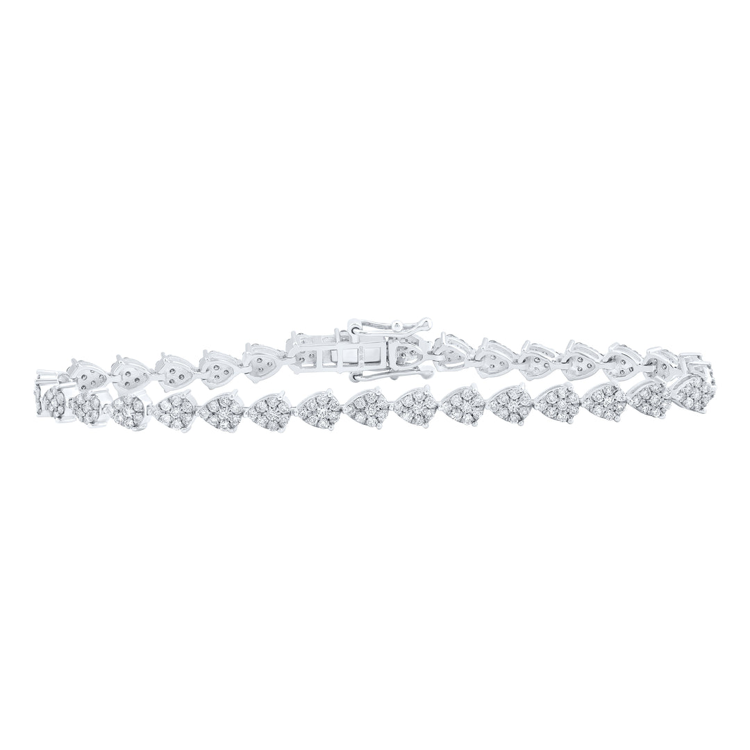 10kt White Gold Diamond Bracelet 2 ctw