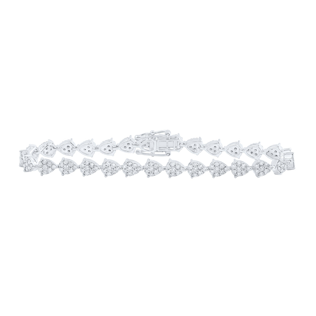 10kt White Gold Diamond Bracelet 2-3/8 ctw