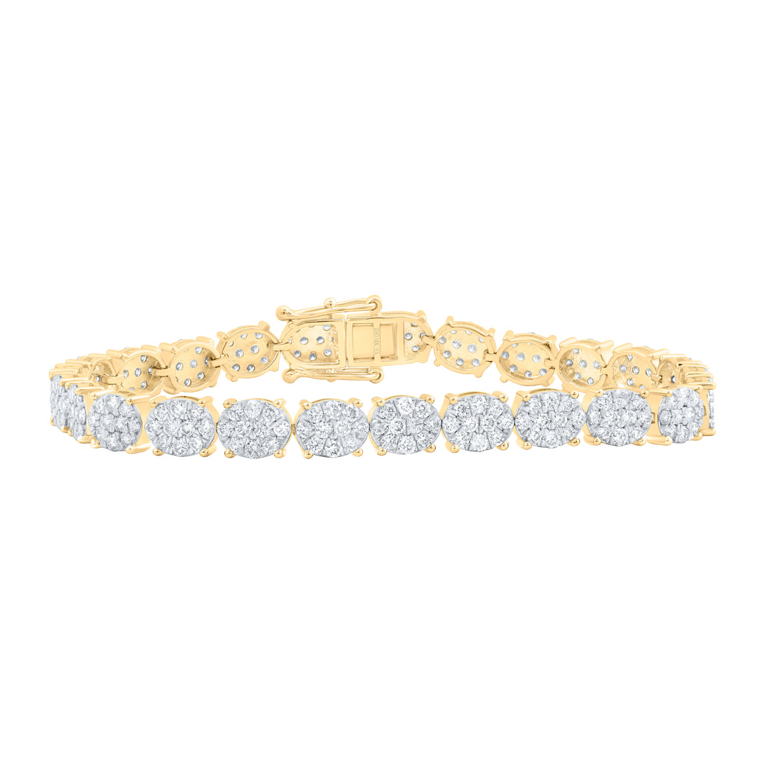 10kt Gold Diamond Bracelet 4-1/2 ctw