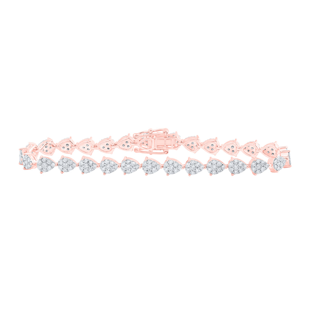 10kt Rose Gold Diamond Bracelet 2-3/8 ctw