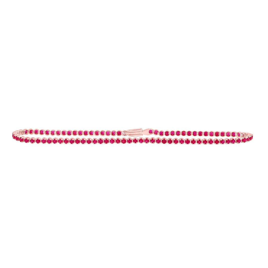 14kt Rose Gold Diamond Tennis Bracelet 2 ctw