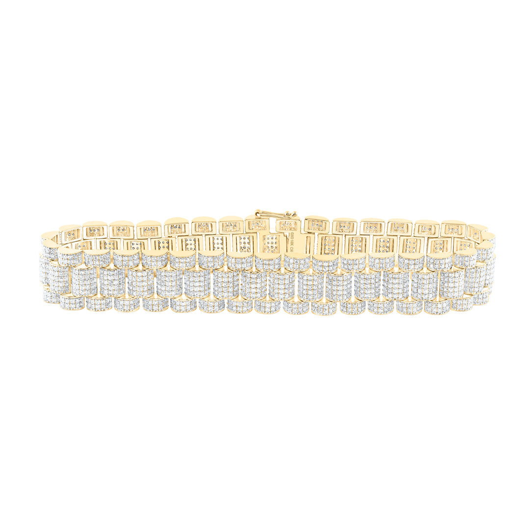 14kt Gold Men's Diamond Bracelet 8-7/8 ctw