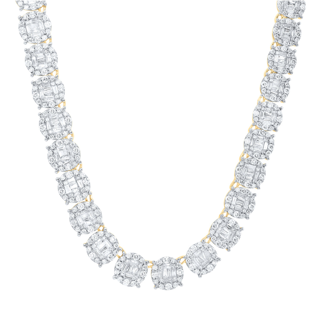19 3/4CTW-DIA NK ROUND MENS NECKLACE(22 INCH)