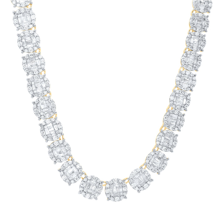 19 3/4CTW-DIA NK ROUND MENS NECKLACE(22 INCH)