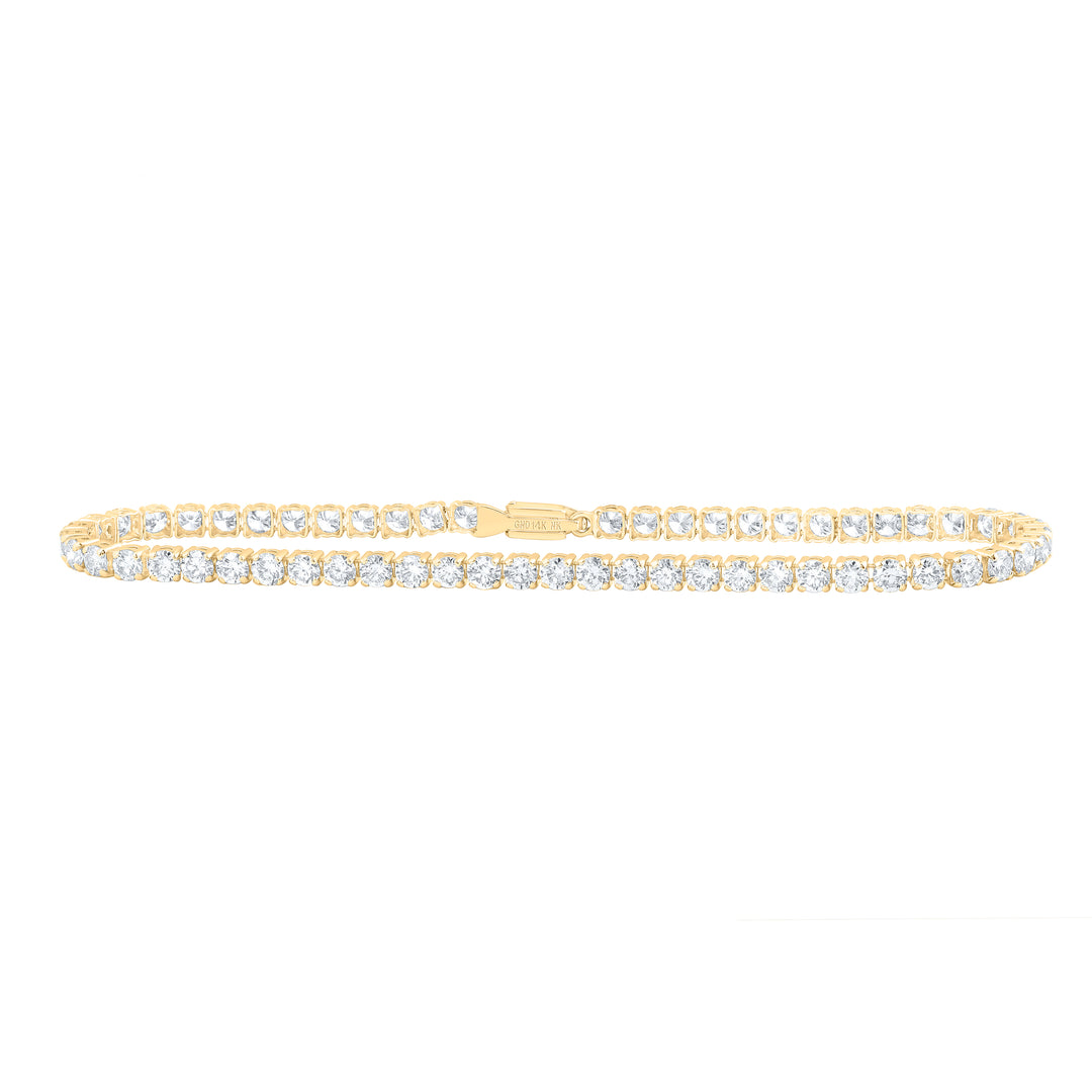 14kt Yellow Gold Diamond Tennis Bracelet 5 ctw
