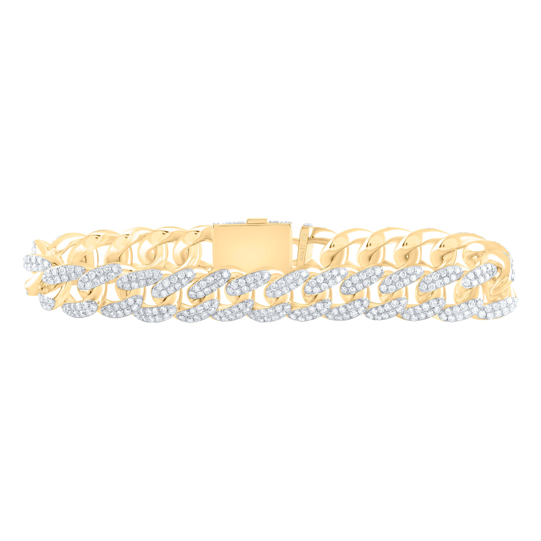 14kt Yellow Gold F-H Diamond Cuban Link 10-5/8 ctw