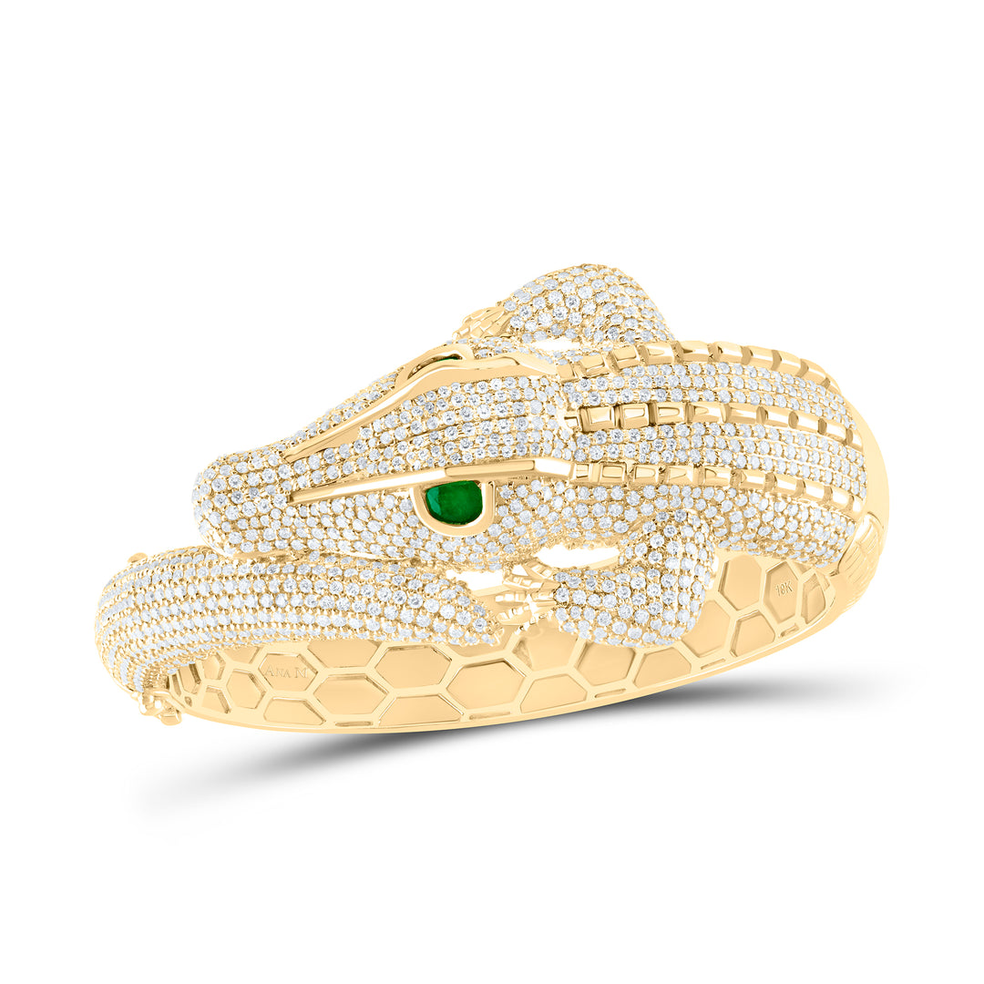 18kt Gold Diamond Bangle 8-5/8 ctw