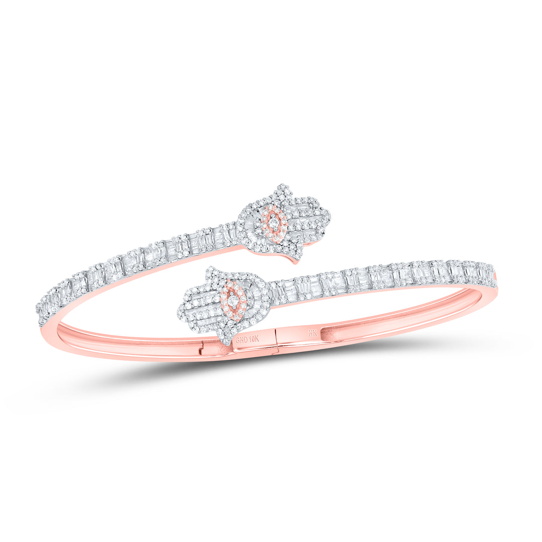 10kt Rose Gold Diamond Bangle 1-3/4 ctw