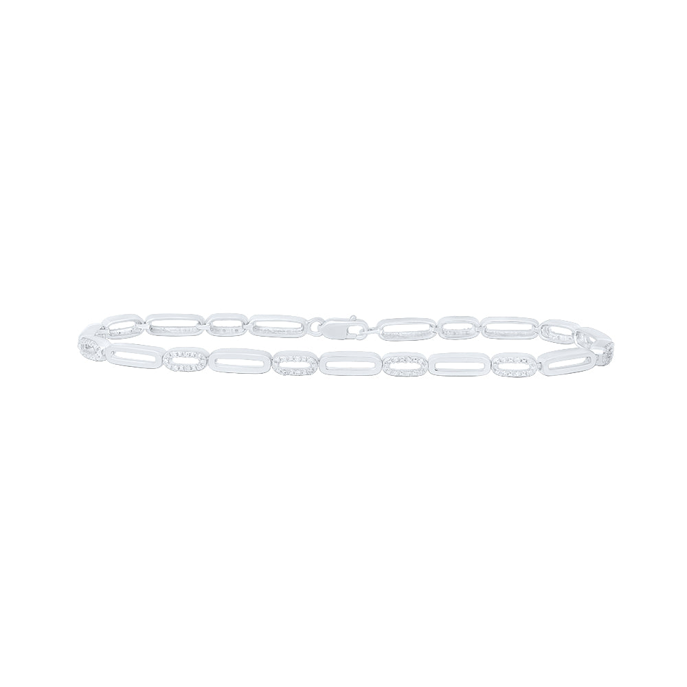 Sterling Silver Diamond Bracelet 1/5 ctw