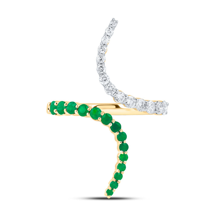 3/8CTW-DIA CN 3/8CTW RD-EM NAT GEM RING