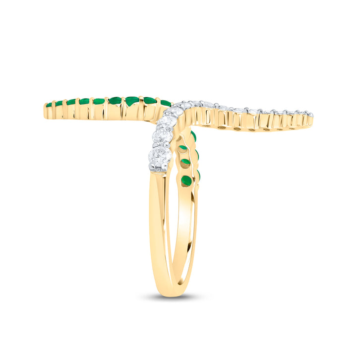 3/8CTW-DIA CN 3/8CTW RD-EM NAT GEM RING