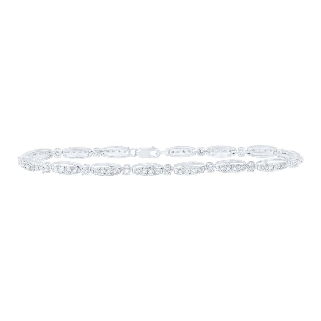 Sterling Silver Diamond Bracelet 1/3 ctw