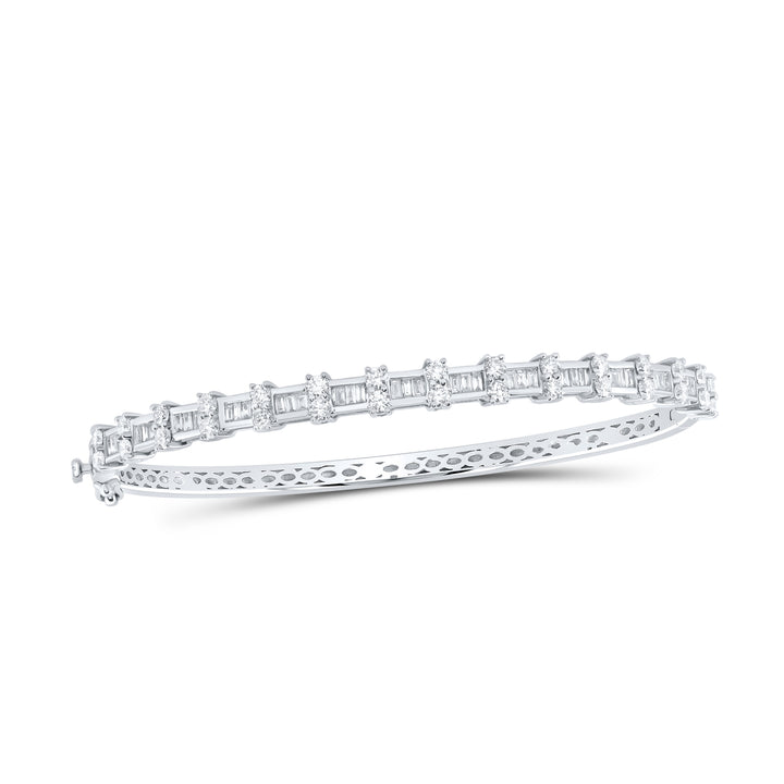14kt Gold Women's Diamond Bangle 1-7/8 ctw