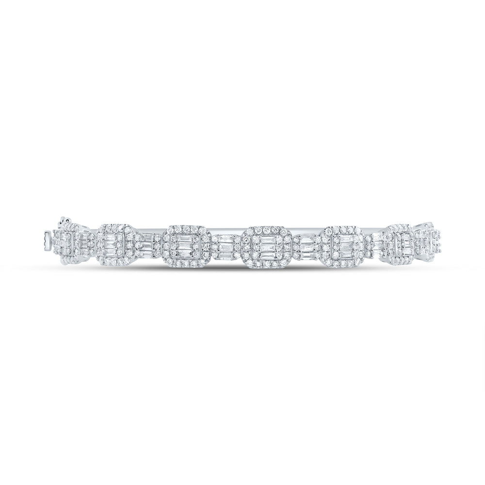 14kt White Gold Women's F-H Diamond Bangle 2-1/4 ctw - view 2