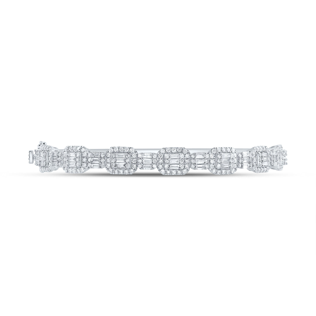 14kt White Gold Women's F-H Diamond Bangle 2-1/4 ctw - view 2