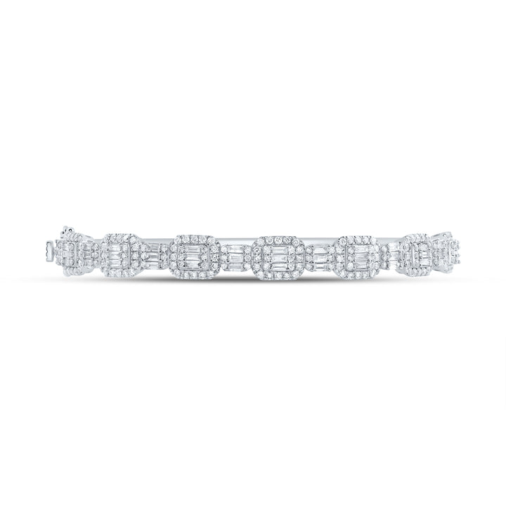 14kt White Gold Women's F-H Diamond Bangle 2-1/4 ctw - view 2