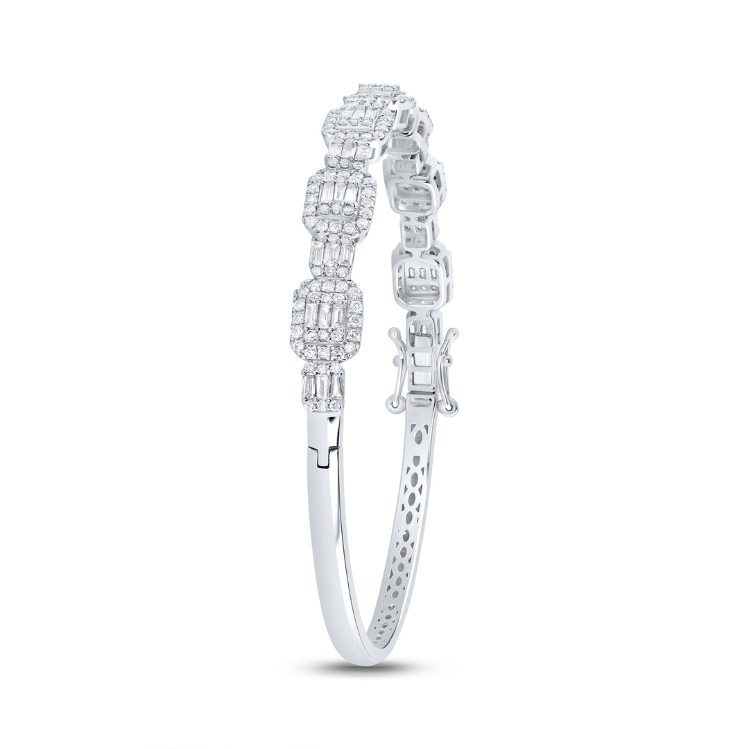 14kt White Gold Women's F-H Diamond Bangle 2-1/4 ctw - view 3