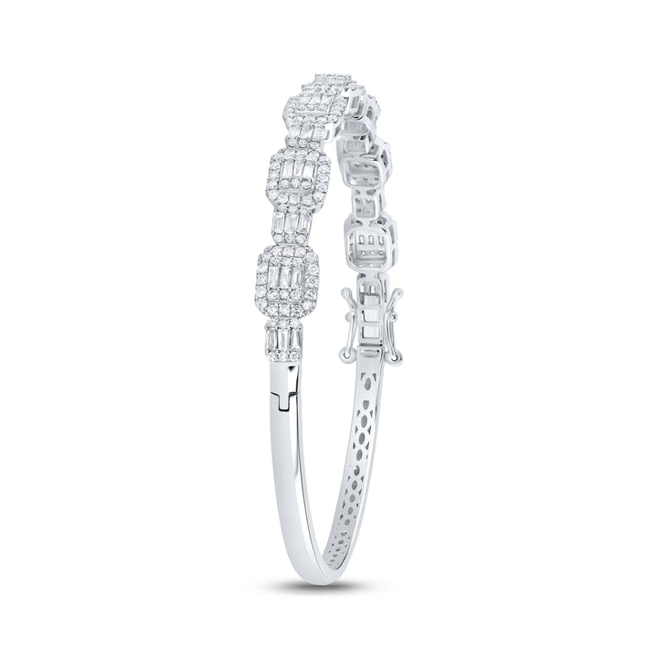 14kt White Gold Women's F-H Diamond Bangle 2-1/4 ctw - view 3