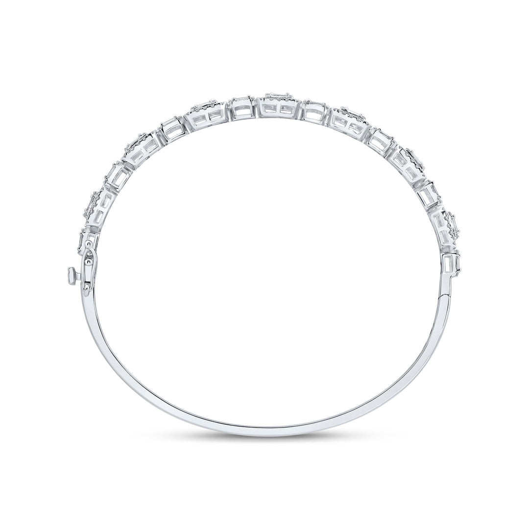 14kt White Gold Women's F-H Diamond Bangle 2-1/4 ctw - view 4