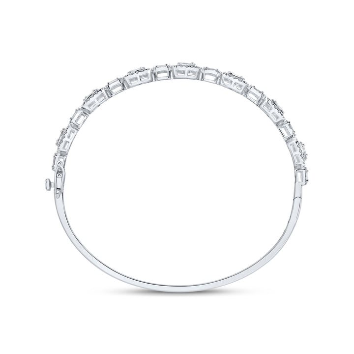 14kt White Gold Women's F-H Diamond Bangle 2-1/4 ctw - view 4