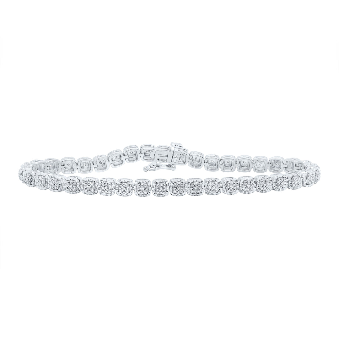 Sterling Silver Diamond Bracelet 1/10 ctw