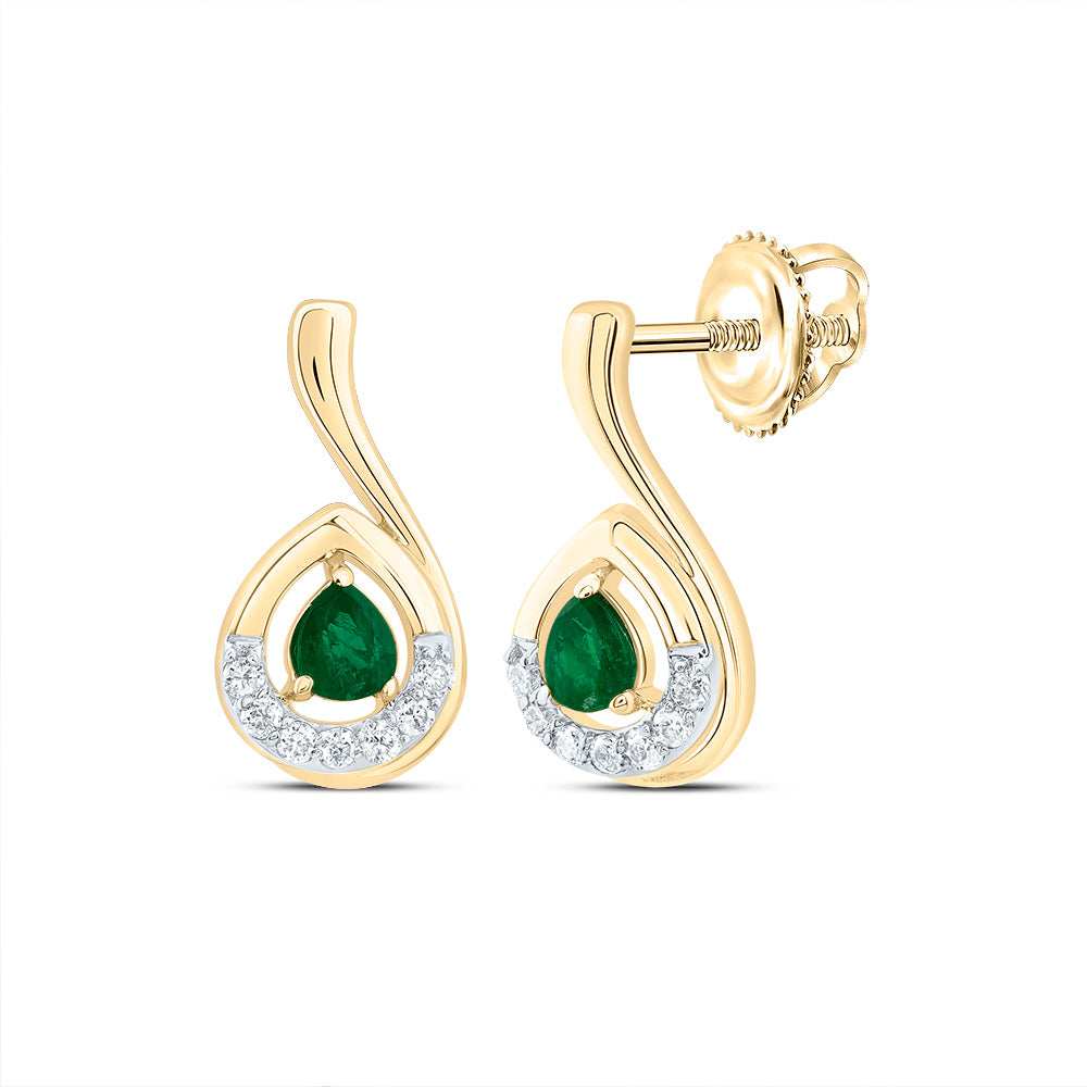 14kt Yellow Gold Diamond Fashion Earring 1/4 ctw