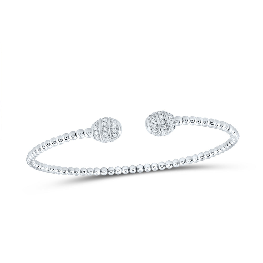 14kt White Gold Diamond Bangle 1/4 ctw