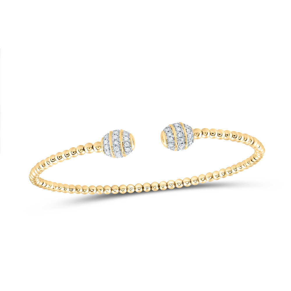 14kt Yellow Gold Diamond Bangle 1/4 ctw