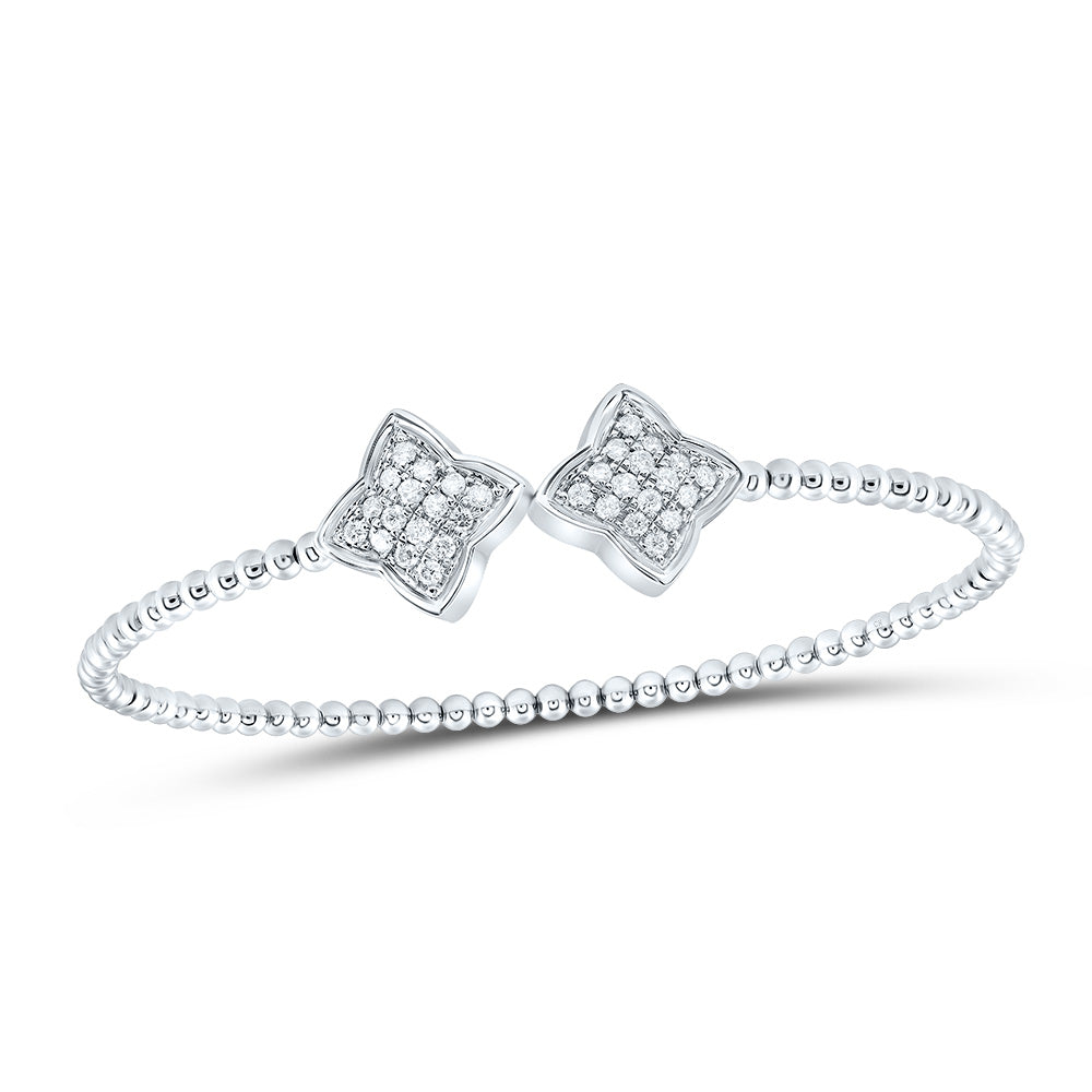 14kt White Gold Diamond Bangle 1/2 ctw