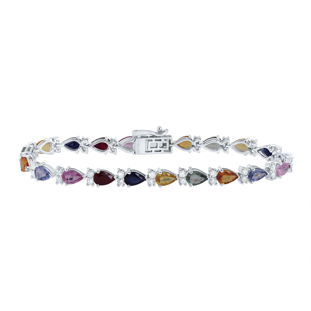 14kt White Gold Diamond Bracelet 11 ctw
