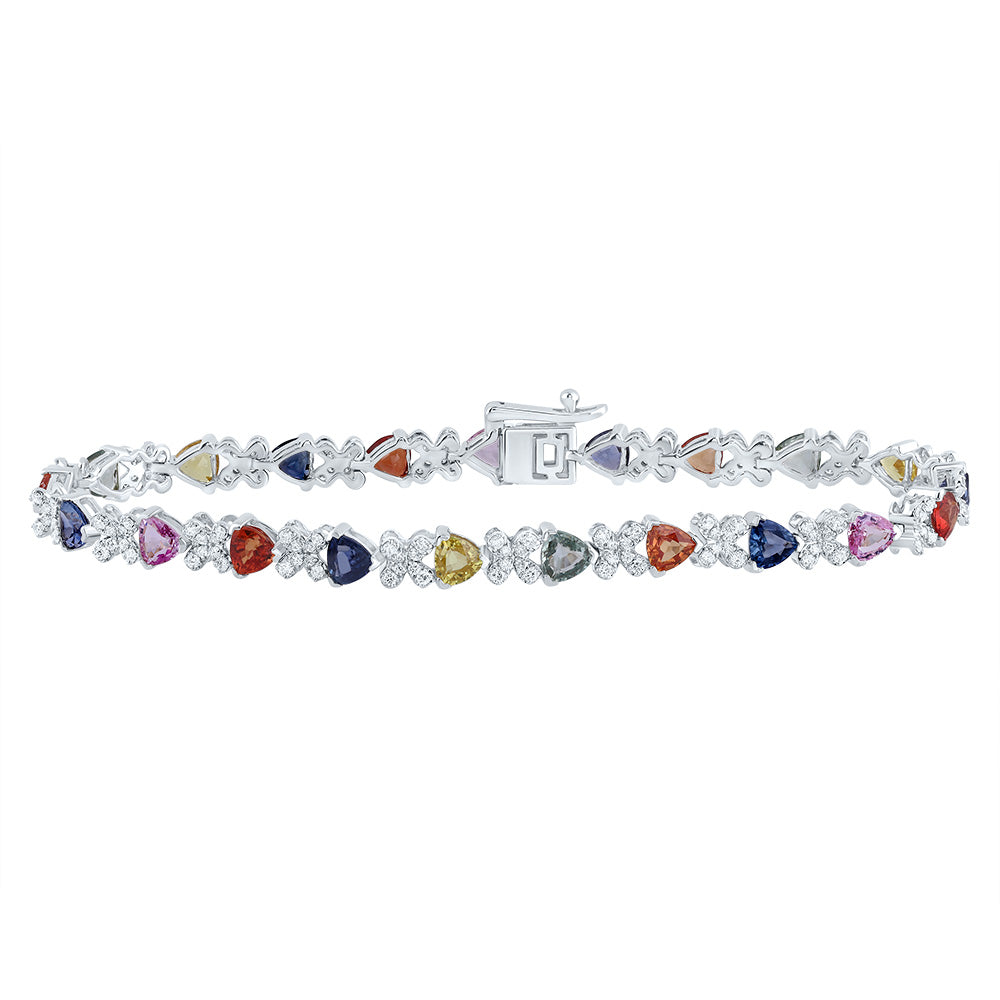 14kt White Gold Diamond Bracelet 3/4 ctw