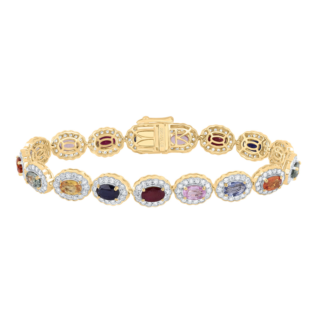 14kt Yellow Gold Diamond Bracelet 2-1/4 ctw