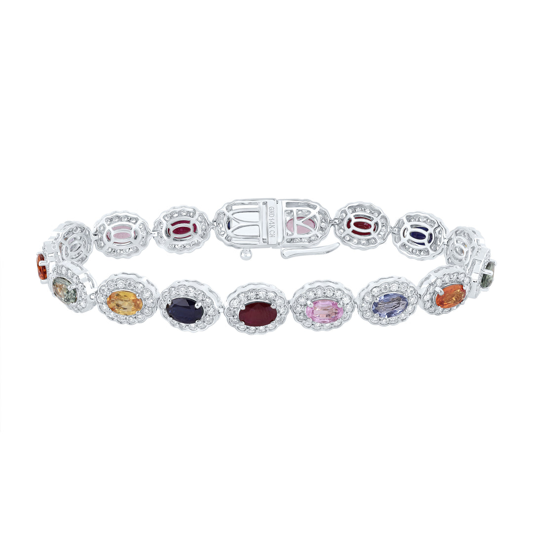 14kt White Gold Diamond Bracelet 2-1/4 ctw