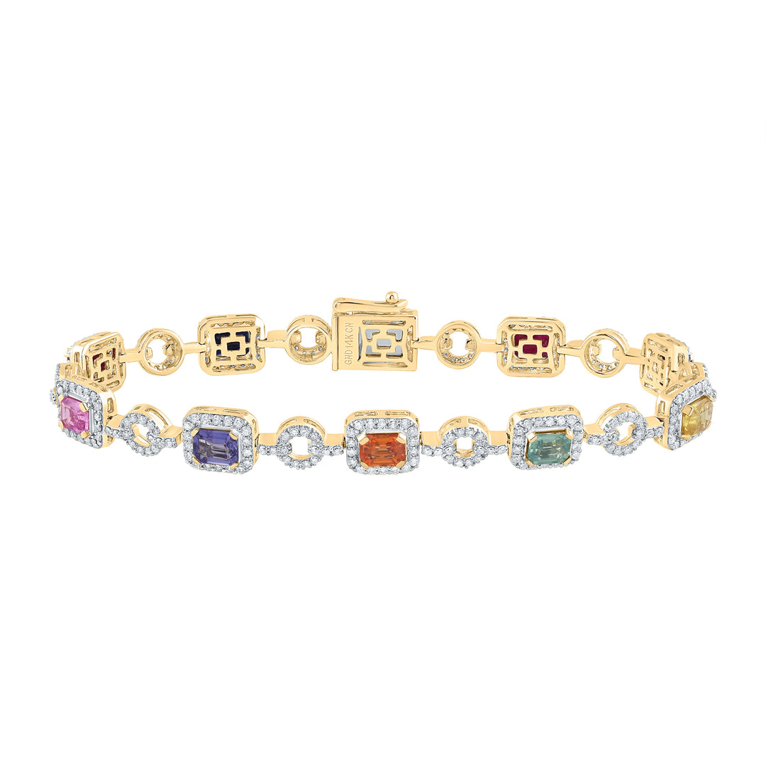 14kt Yellow Gold Diamond Bracelet 1-7/8 ctw