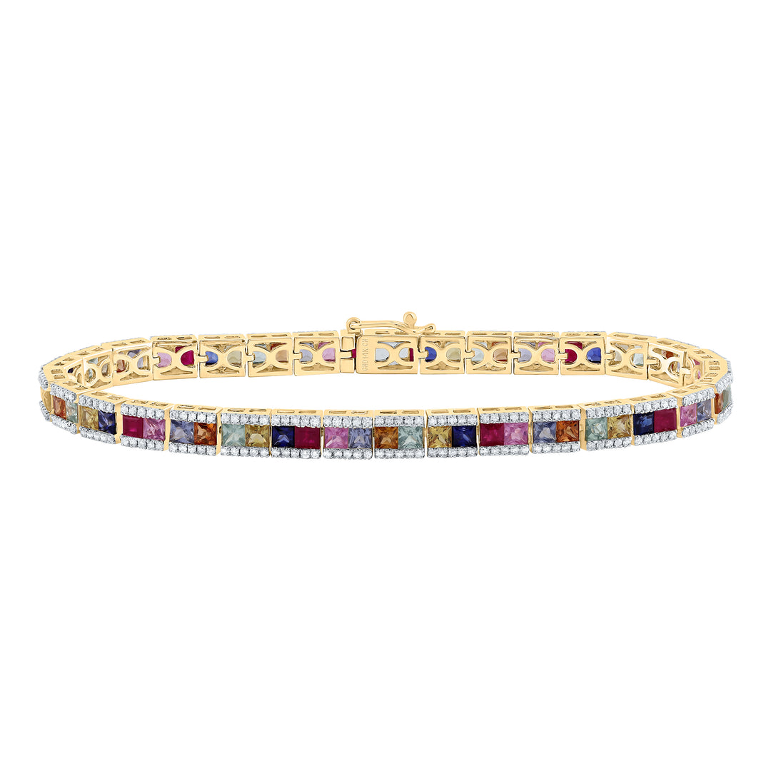 14kt Yellow Gold Diamond Bracelet 1-1/5 ctw