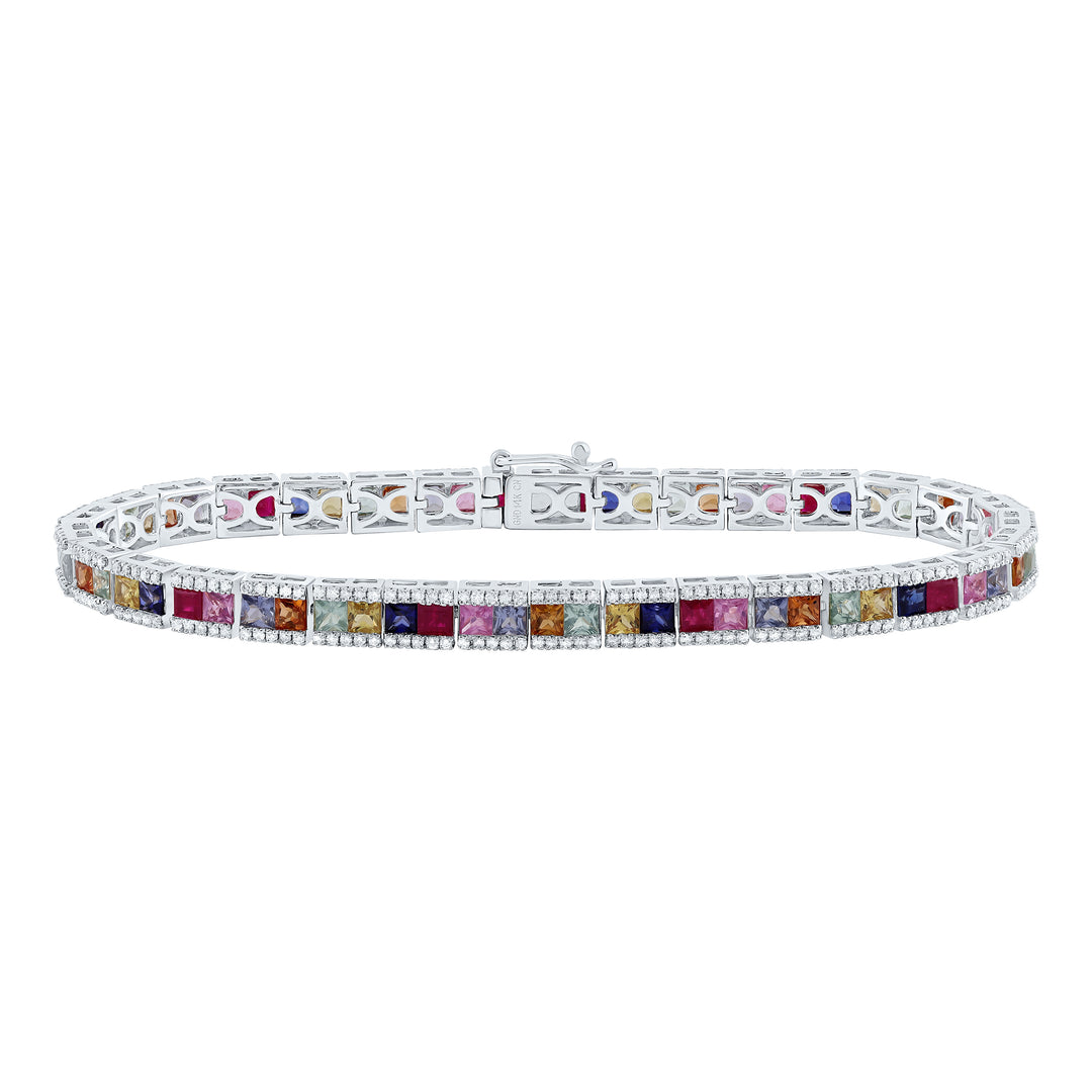 14kt White Gold Diamond Bracelet 1-1/5 ctw